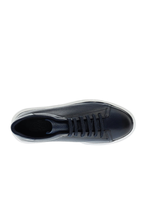 Dark Navy Leather Sneaker Shoes