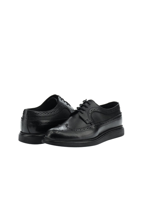 Black Casual Leather Shoes
