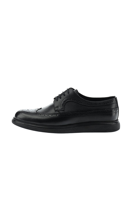 Black Casual Leather Shoes
