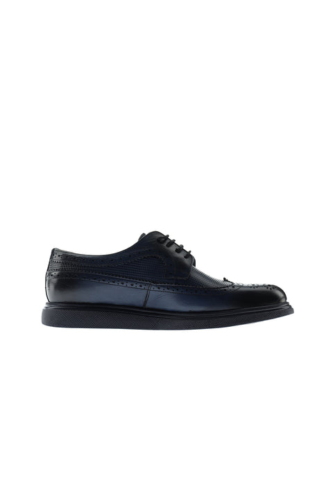 Dark Navy Casual Leather Shoes