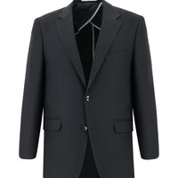 Black 4-Drop Relaxed Fit Classic Patterned Jacket