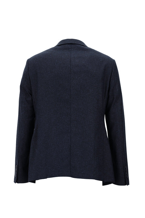 Light Navy Blue 7 Drop Slim Fit Classic Patterned Jacket