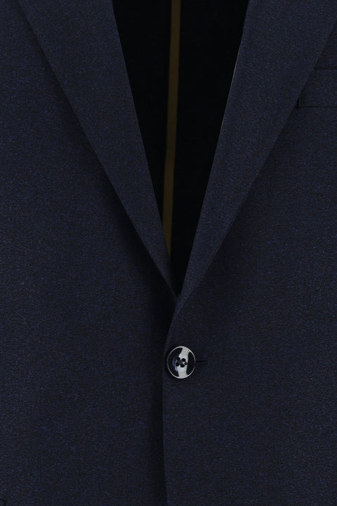Medium Navy 4 Drop Relaxed Fit Classic Patterned Jacket