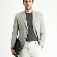 Medium Grey 7 Drop Slim Fit Classic Patterned Jacket