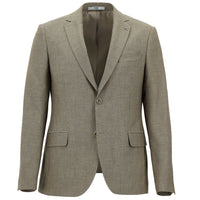 Açık Vizon 7 Drop Slim Fit Dar Kesim Klasik Desenli Ceket