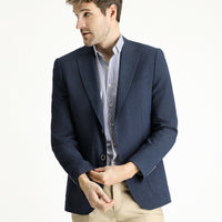 Dark Navy 7 Drop Slim Fit Sporty Patterned Jacket