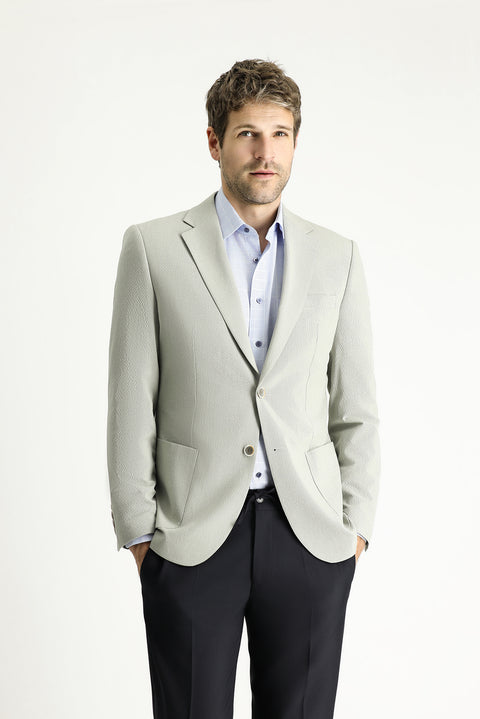 Olive 7 Drop Slim Fit Sporty Patterned Jacket