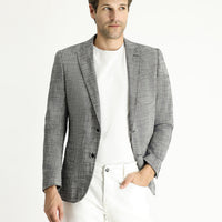 Black 6 Drop Regular Fit Standard Cut Cotton Classic Jacket