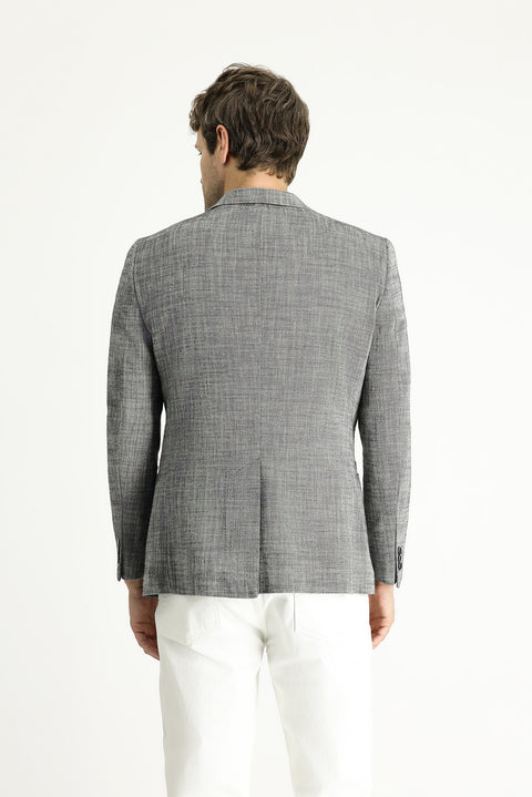 Black 7 Drop Slim Fit Narrow Cut Cotton Classic Jacket
