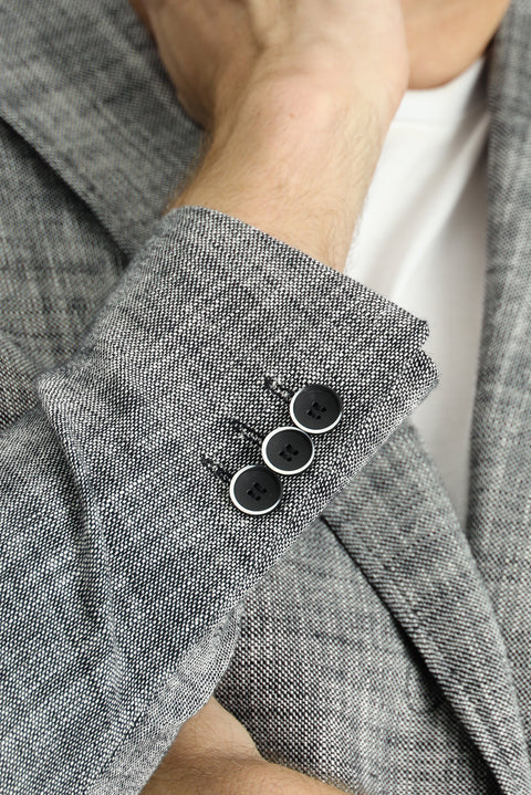 Black 7 Drop Slim Fit Narrow Cut Cotton Classic Jacket