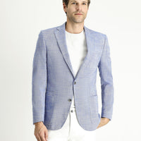 Blue 6 Drop Regular Fit Standard Cut Patterned Sport Cotton Jacket