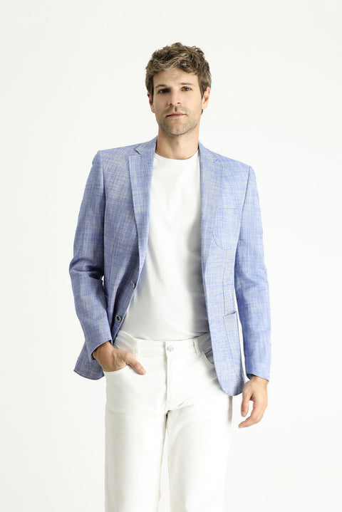 Blue 6 Drop Regular Fit Standard Cut Patterned Sport Cotton Jacket