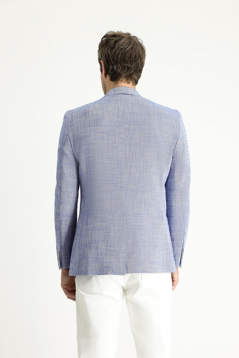 Blue 6 Drop Regular Fit Standard Cut Patterned Sport Cotton Jacket