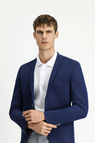  Siyah Lacivert 7 Drop Super Slim Fit Eksra Dar Kesim Gofre Ceket