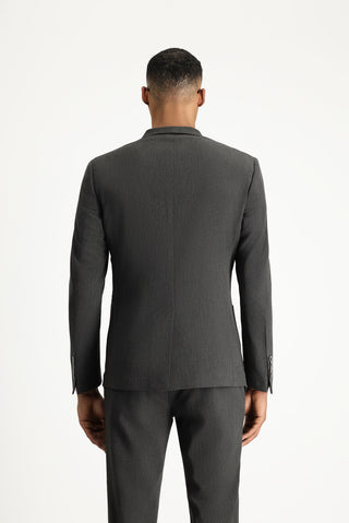  Orta Antrasit 7 Drop Super Slim Fit Eksra Dar Kesim Gofre Ceket
