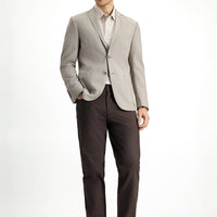 Medium Mink 7 Drop Super Slim Fit Extra Narrow Cut Waffle Jacket