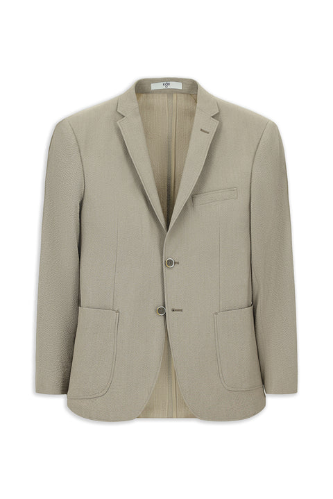 Medium Mink 7 Drop Super Slim Fit Extra Narrow Cut Waffle Jacket