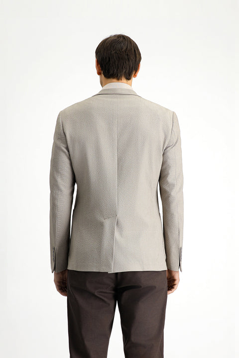 Medium Mink 7 Drop Super Slim Fit Extra Narrow Cut Waffle Jacket