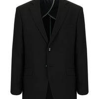Black 4-Drop Relaxed Fit Classic Patterned Waffle Jacket