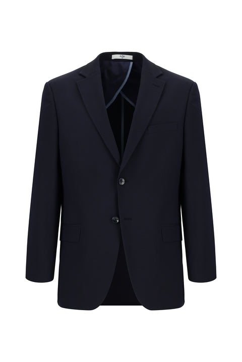 Dark Navy 6 Drop Regular Fit Classic Patterned Waffle Jacket