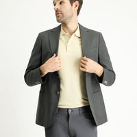 Light Gray 6 Drop Regular Fit Standard Cut Cotton Sport Jacket
