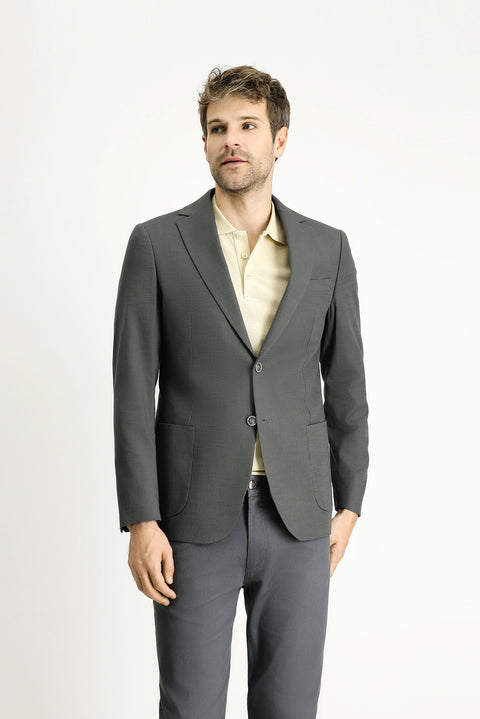 Light Gray 6 Drop Regular Fit Standard Cut Cotton Sport Jacket