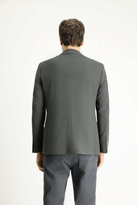 Light Gray 6 Drop Regular Fit Standard Cut Cotton Sport Jacket