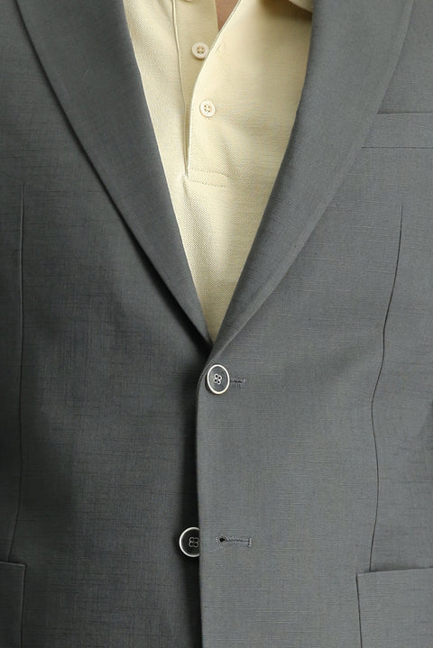 Light Gray 6 Drop Regular Fit Standard Cut Cotton Sport Jacket