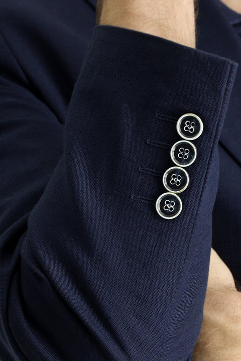 Light Navy Blue 6 Drop Regular Fit Standard Cut Cotton Sport Jacket