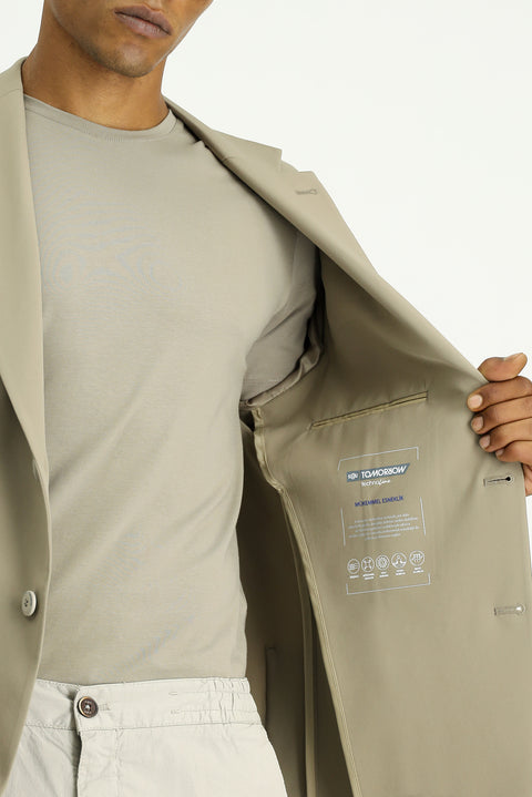 Light Mink Techno-Line 7 Drop Slim Fit Narrow Cut Lycra Jacket