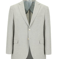 Light Grey 4 Drop Relaxed Fit Linen Jacket