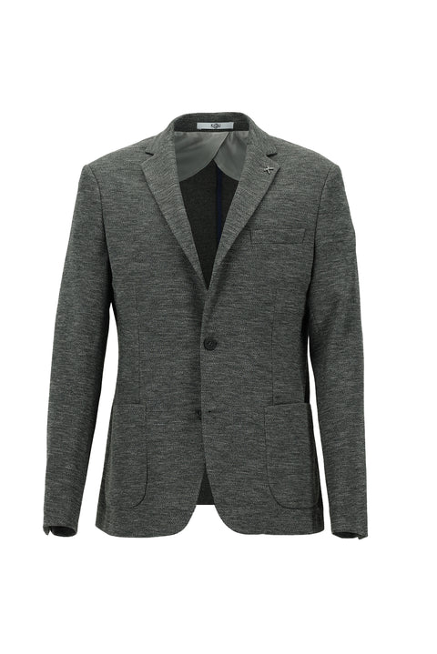 Dark Gray 7 Drop Slim Fit Narrow Cut Slimfit Straight Jacket