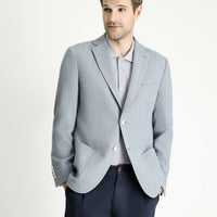 Blue 7 Drop Slim Fit Patterned Sport Jacket