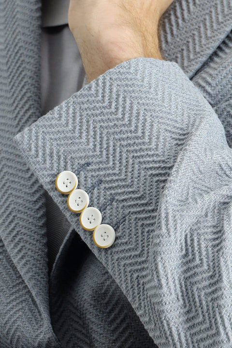 Blue 7 Drop Slim Fit Patterned Sport Jacket