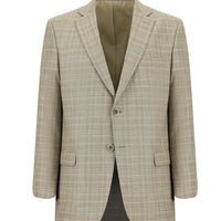 Medium Mink 4 Drop Relaxed Fit Classic Plaid Jacket