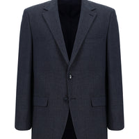 Dark Navy 4-Drop Relaxed Fit Classic Plaid Waffle Jacket