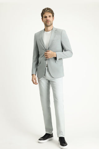  Uçuk Mavi 6 Drop Regular Fit Standart Kesim Klasik Ekose Gofre Ceket