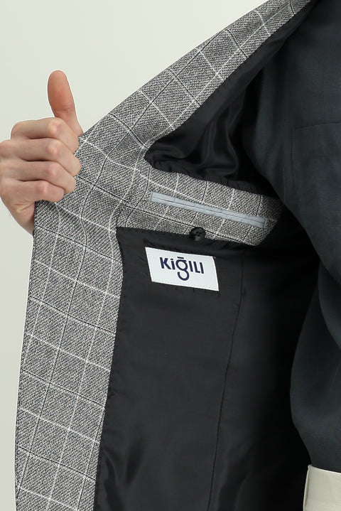 Black Classic Plaid Jacket