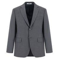 Dark Gray 7 Drop Slim Fit Classic Patterned Jacket