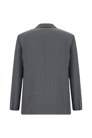 Koyu Füme 7 Drop Slim Fit Dar Kesim Klasik Desenli Ceket
