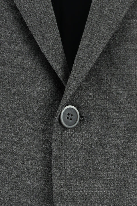 Dark Gray 4-Drop Relaxed Fit Classic Patterned Jacket