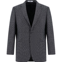 Black 4 Drop Relaxed Fit Patterned Jacket