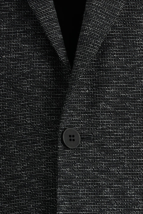 Black 4 Drop Relaxed Fit Patterned Jacket