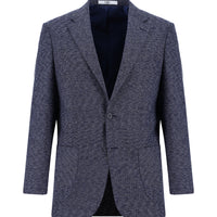 Dark Navy 4 Drop Relaxed Fit Patterned Jacket
