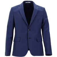 Medium Navy 7 Drop Slim Fit Classic Patterned Jacket