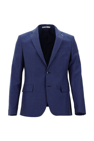  Orta Lacivert 7 Drop Slim Fit Dar Kesim Klasik Desenli Ceket