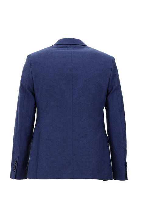 Medium Navy 7 Drop Slim Fit Classic Patterned Jacket