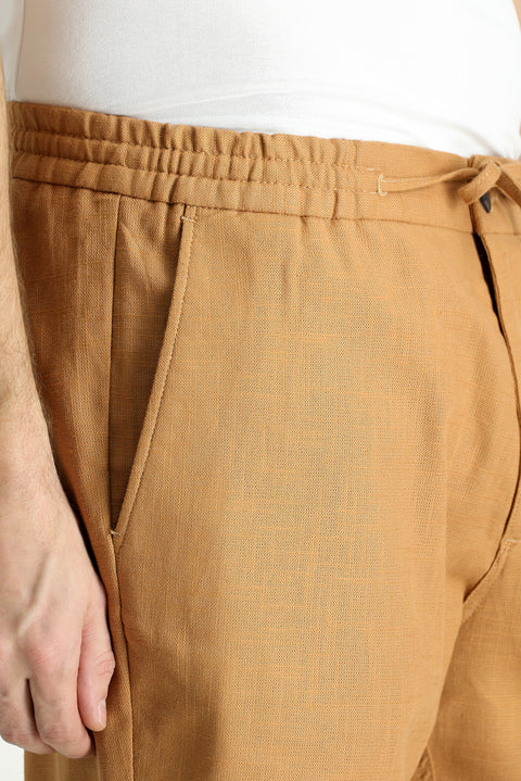 Taba Regular Fit Standard Cut Elasticated Waist Cotton Jogger Pants with Drawstring