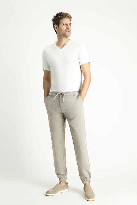 Dark Grey Regular Fit Standard Cut Elasticated Waist Cotton Jogger Sweatpants