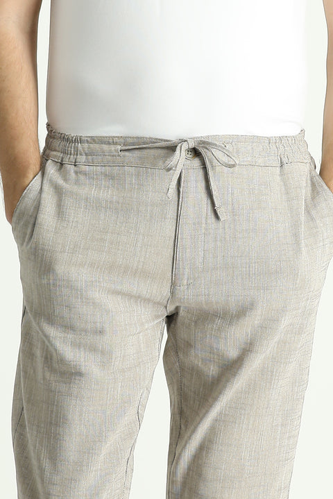 Dark Grey Regular Fit Standard Cut Elasticated Waist Cotton Jogger Sweatpants